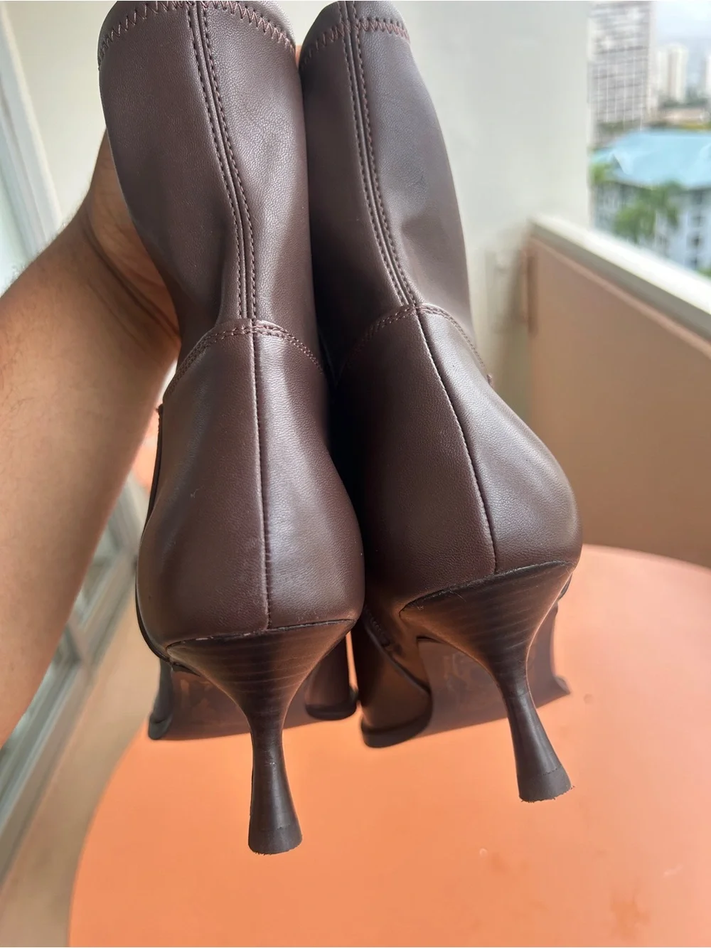 Steve Madden STASIA BROWN kitten Heel ankle boot 9.5 excellent used condition - Picture 8 of 10